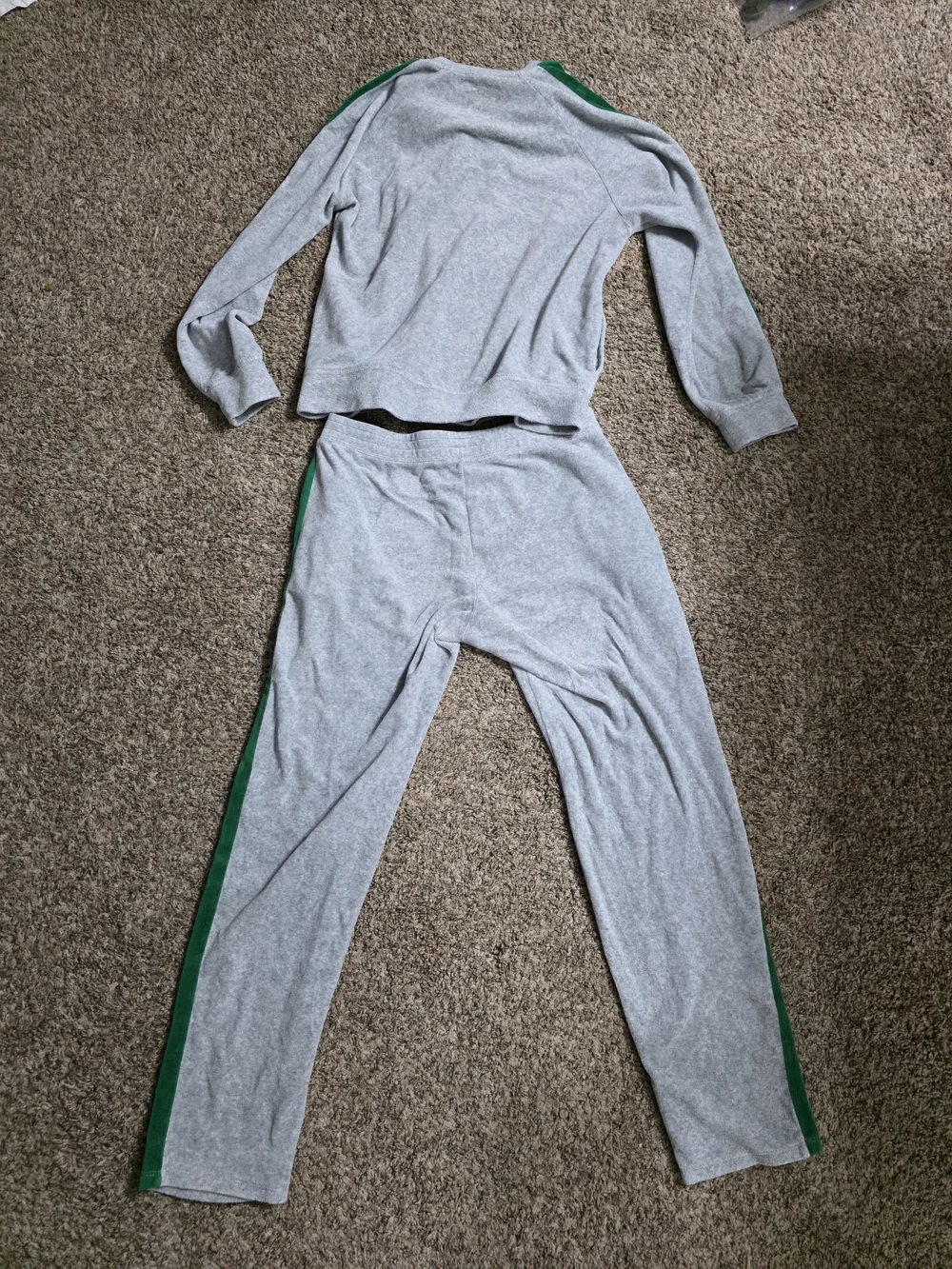 Gray & Green Track Jogger Set - H‎ Logo